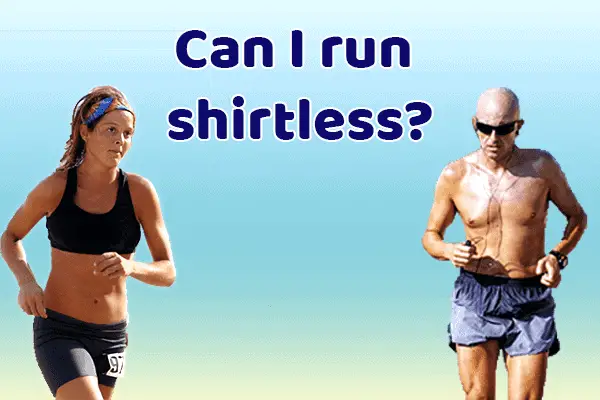 Running shirtless in a triathlon 1
