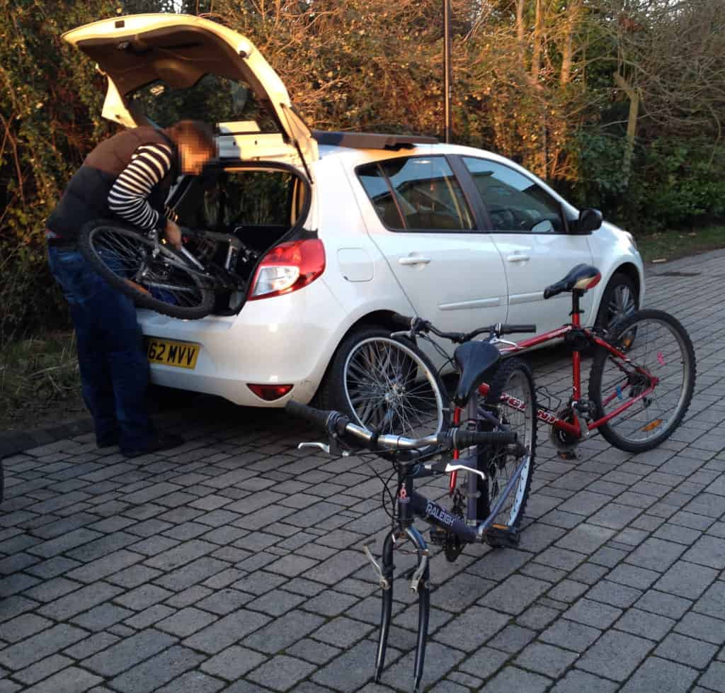 Fit bikes into trunk car no rack