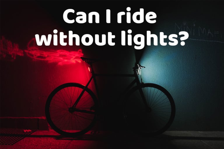 Can you ride your bike at night without lights?