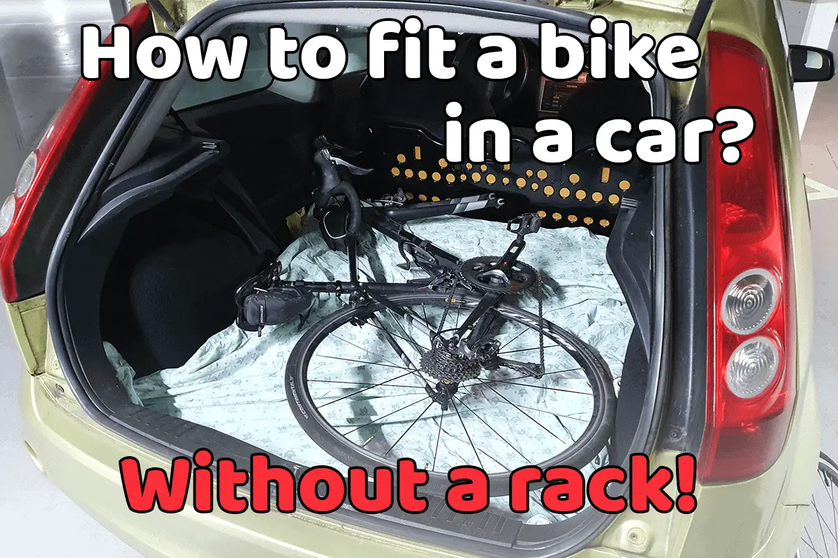 how to transport a bike in a car no rack