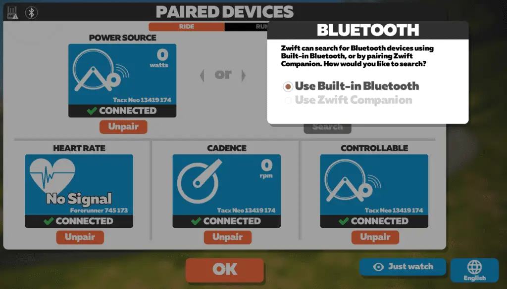 why zwift not connecting to bluetooth