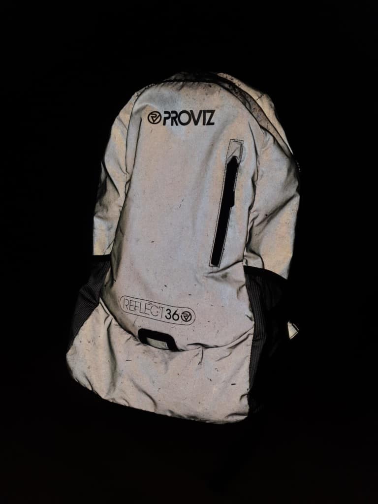 Proviz backpack in the dark