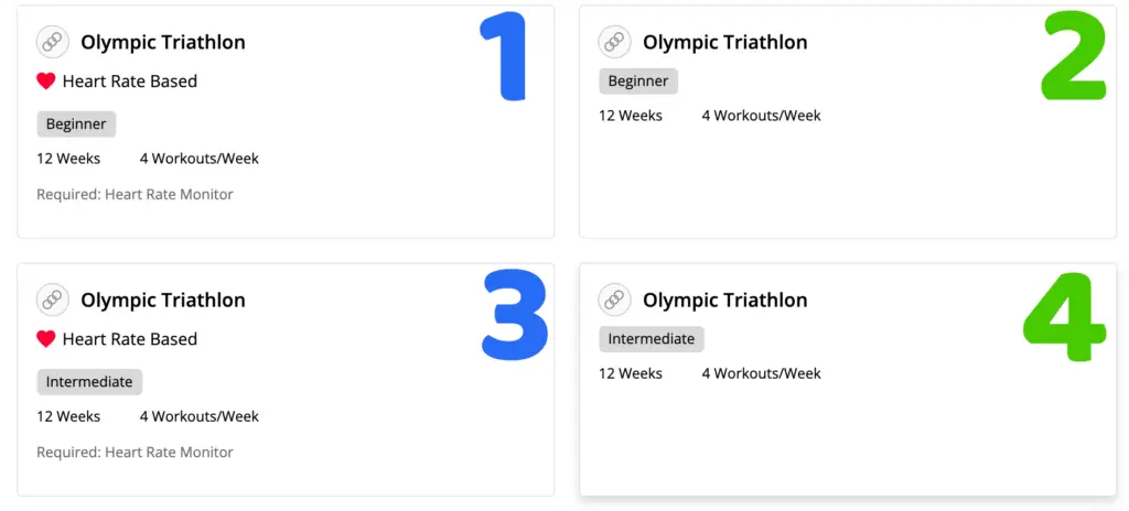 garmin olympic triathlon training plans available 1