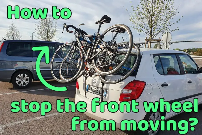 How to stop front wheel moving on a bike rack