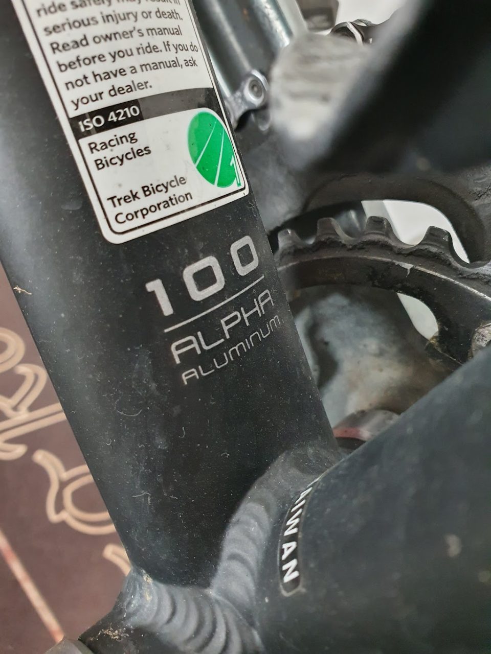 aluminum bike frame sticker