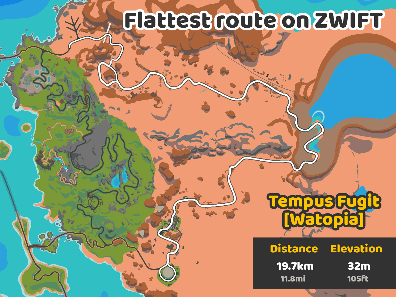 Zwift flattest route tempus fugit 1