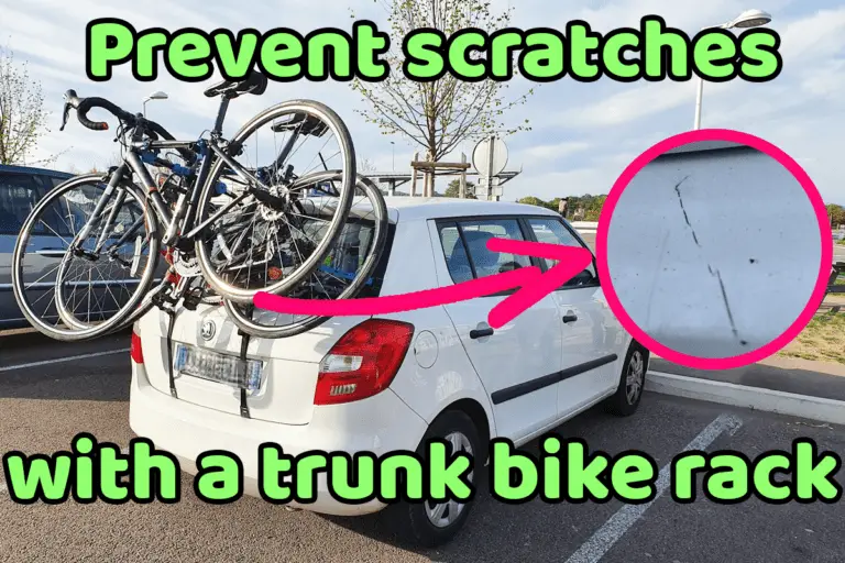 Prevent scratches on car with trunk bike rack