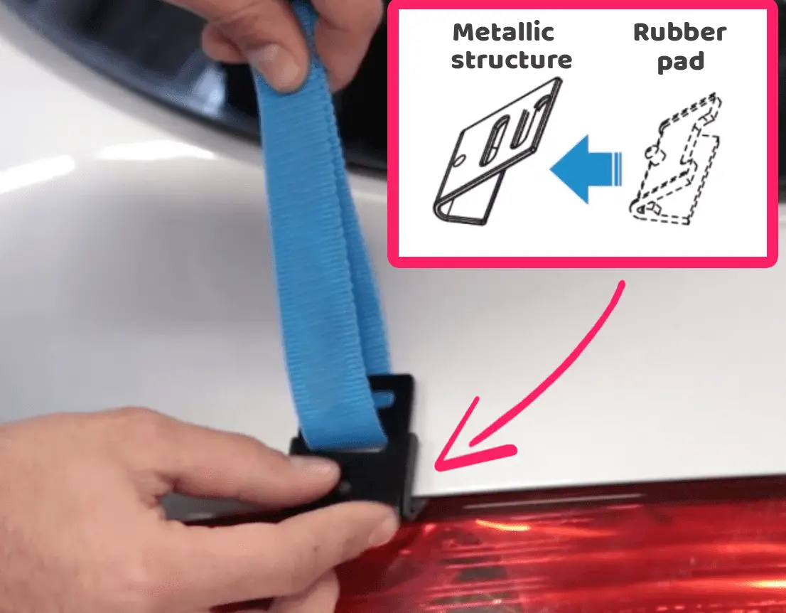 Rubber padding protection against car damage