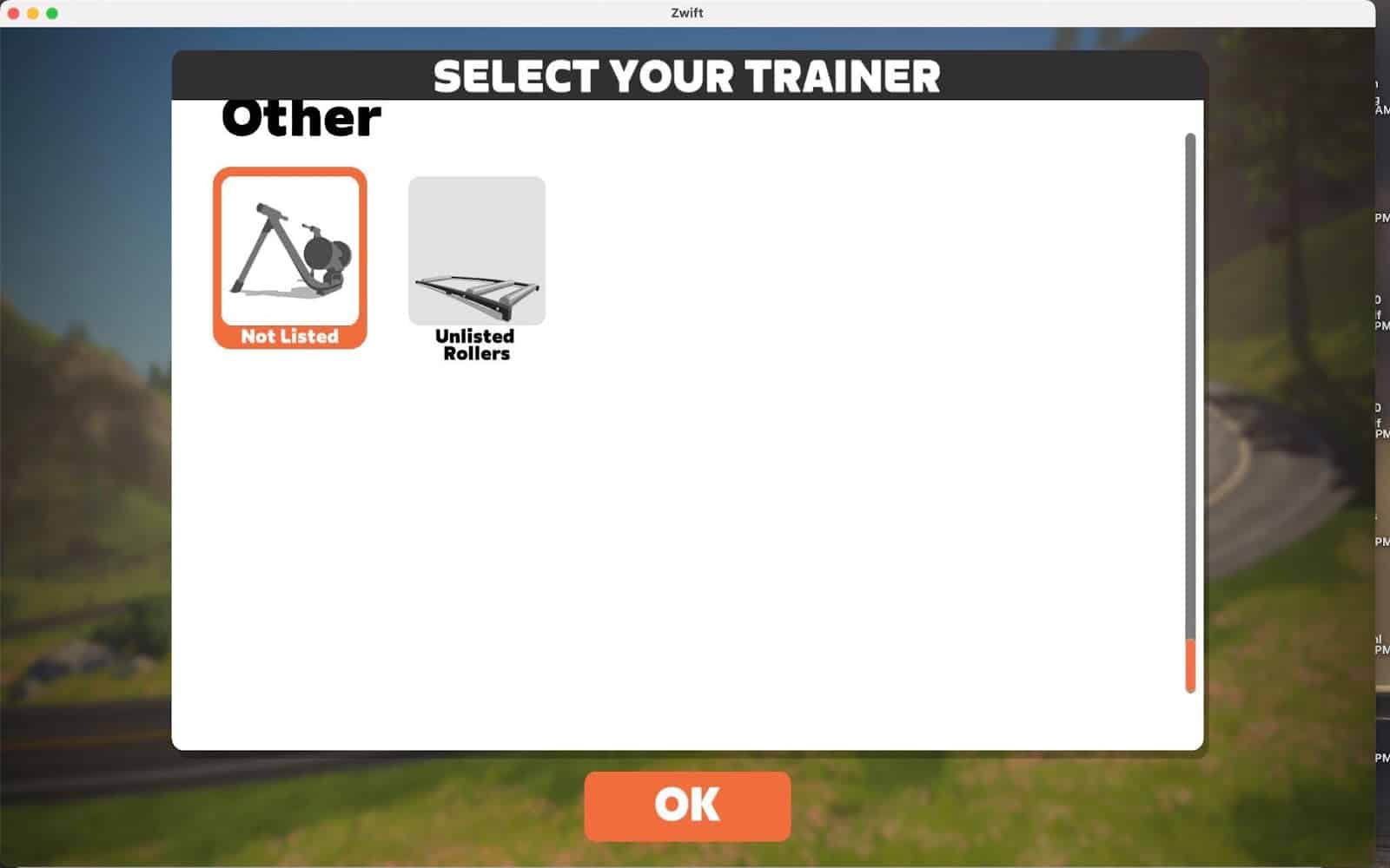 zwift spin bike not listed